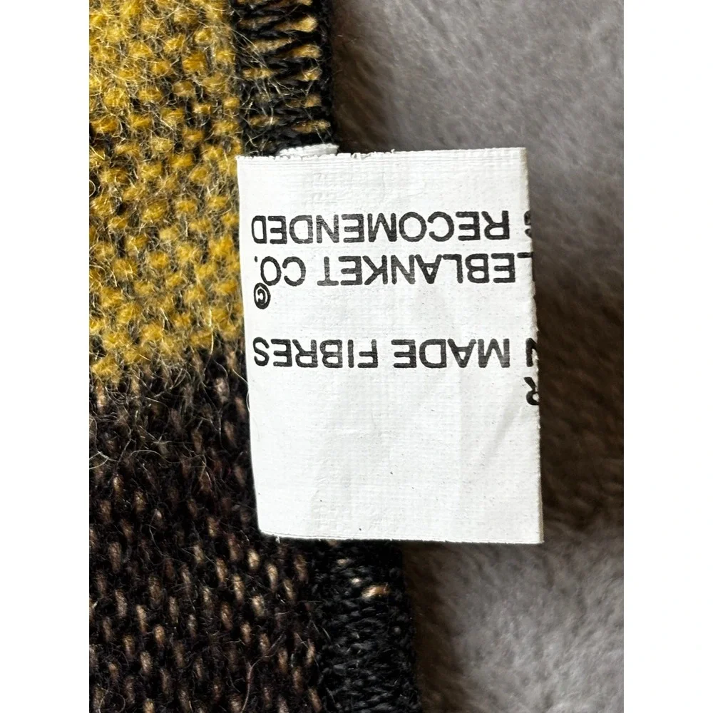 El Paso Saddleblanket Co Southwestern Geometric Fringe Scarf Black Yellow Pink